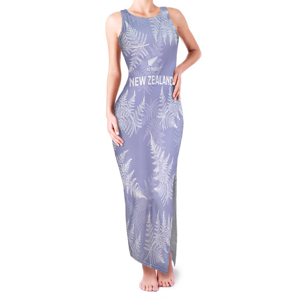 New Zealand Silver Fern Rugby Custom Family Matching Tank Maxi Dress and Hawaiian Shirt Go Aotearoa Champions Purple Version LT14 Mom's Dress Purple - Polynesian Pride