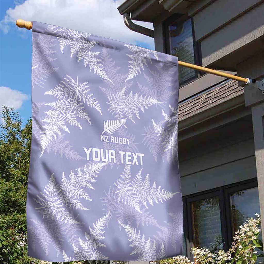 New Zealand Silver Fern Rugby Custom Garden Flag Go Aotearoa Champions Purple Version - Polynesian Pride