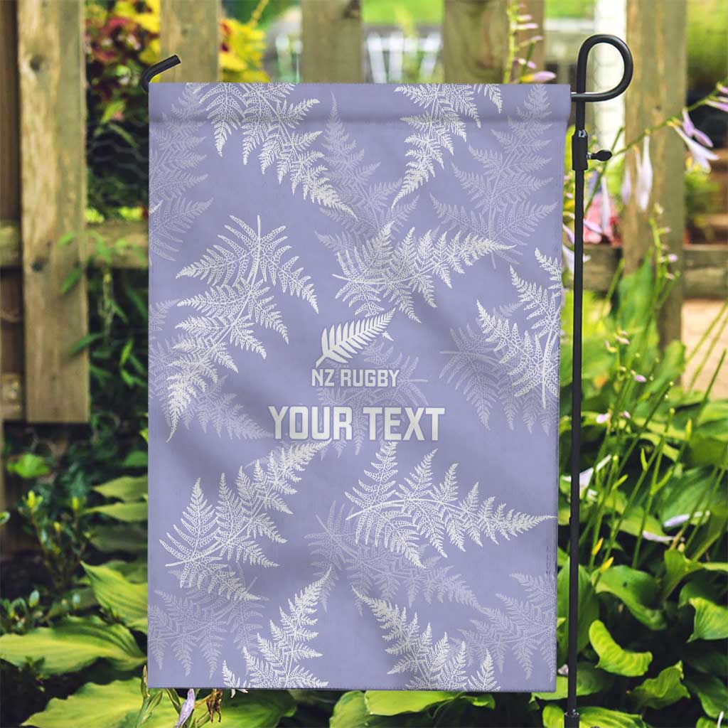 New Zealand Silver Fern Rugby Custom Garden Flag Go Aotearoa Champions Purple Version - Polynesian Pride