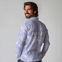 New Zealand Silver Fern Rugby Custom Long Sleeve Polo Shirt Go Aotearoa Champions Purple Version - Polynesian Pride