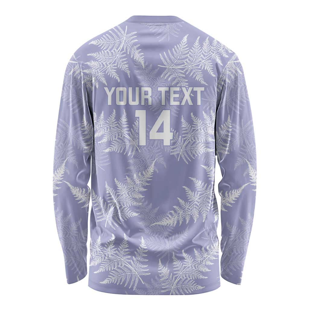 New Zealand Silver Fern Rugby Custom Long Sleeve Shirt Go Aotearoa Champions Purple Version - Polynesian Pride