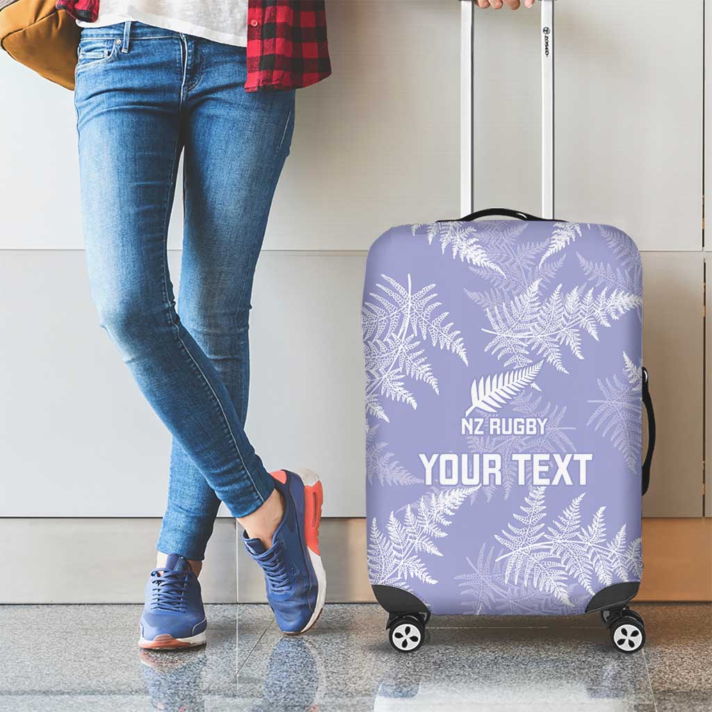 New Zealand Silver Fern Rugby Custom Luggage Cover Go Aotearoa Champions Purple Version - Polynesian Pride