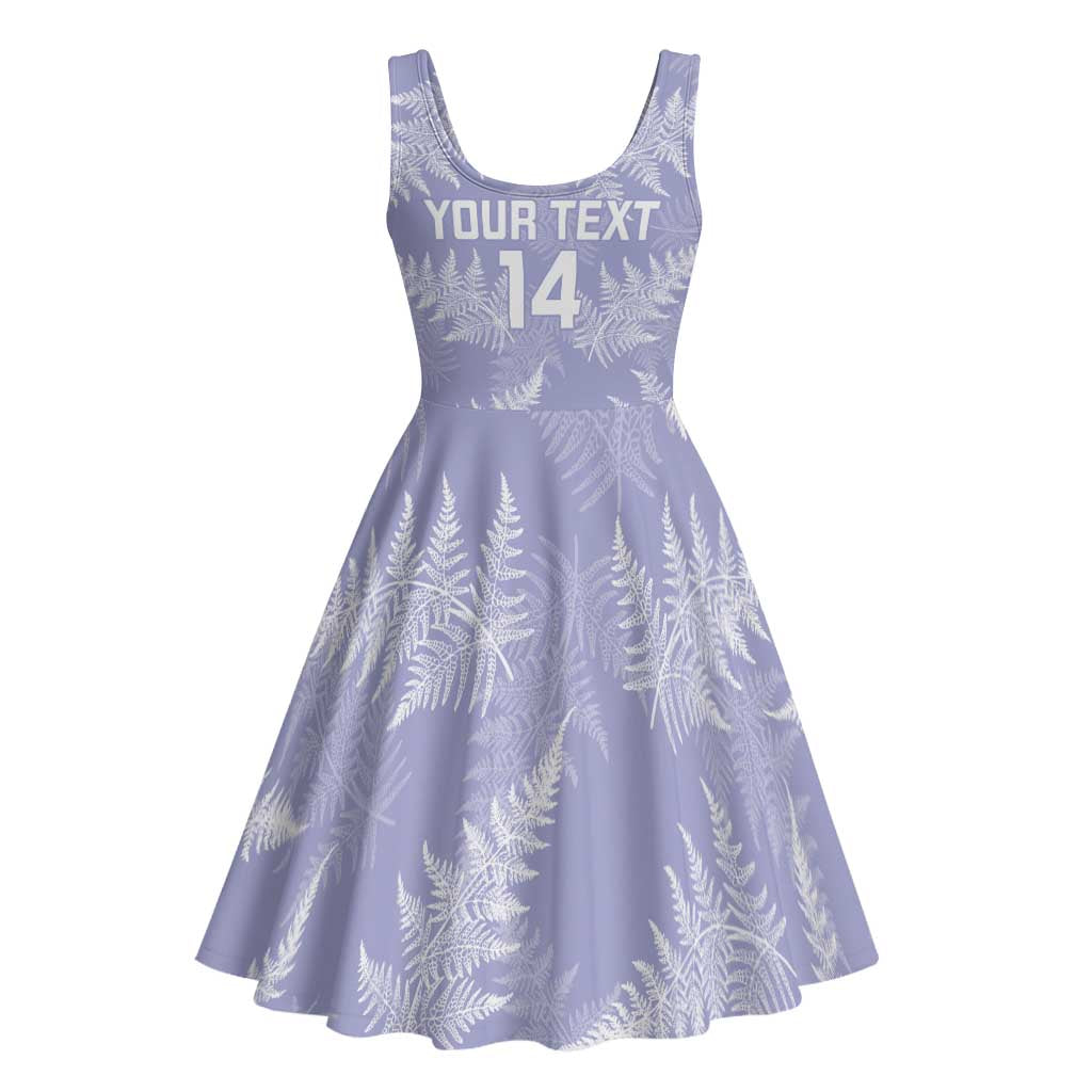 New Zealand Silver Fern Rugby Custom Midi Dress Go Aotearoa Champions Purple Version - Polynesian Pride