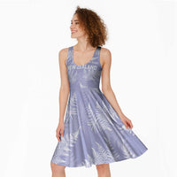 New Zealand Silver Fern Rugby Custom Midi Dress Go Aotearoa Champions Purple Version - Polynesian Pride