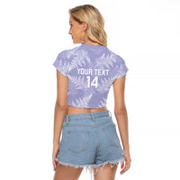 New Zealand Silver Fern Rugby Custom Raglan Cropped T Shirt Go Aotearoa Champions Purple Version - Polynesian Pride