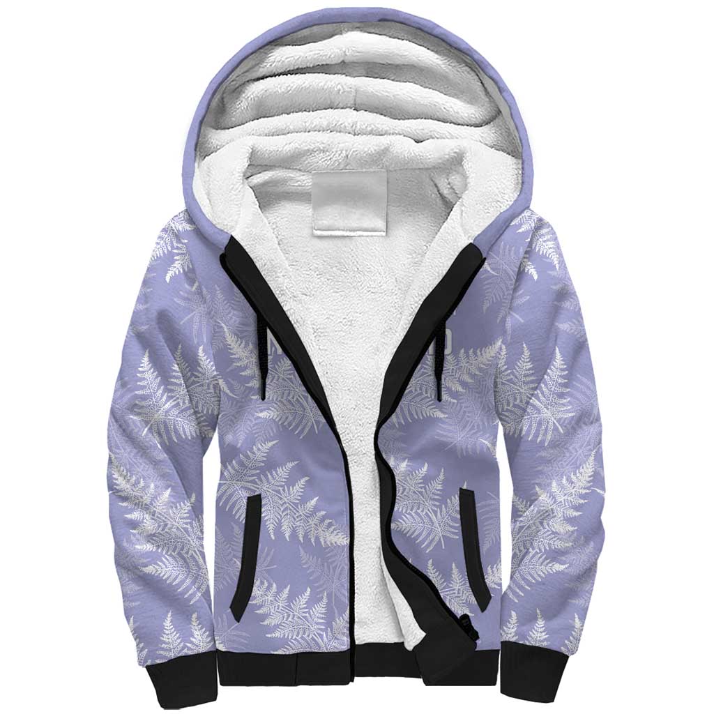 New Zealand Silver Fern Rugby Custom Sherpa Hoodie Go Aotearoa Champions Purple Version - Polynesian Pride