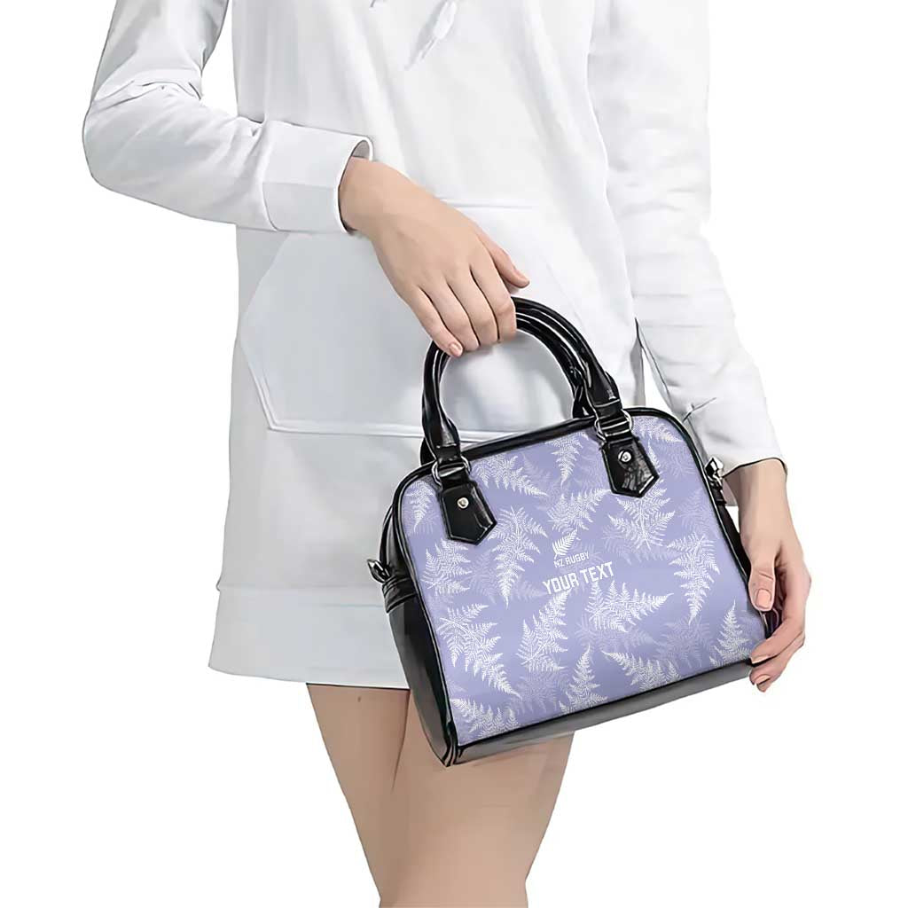 New Zealand Silver Fern Rugby Custom Shoulder Handbag Go Aotearoa Champions Purple Version - Polynesian Pride