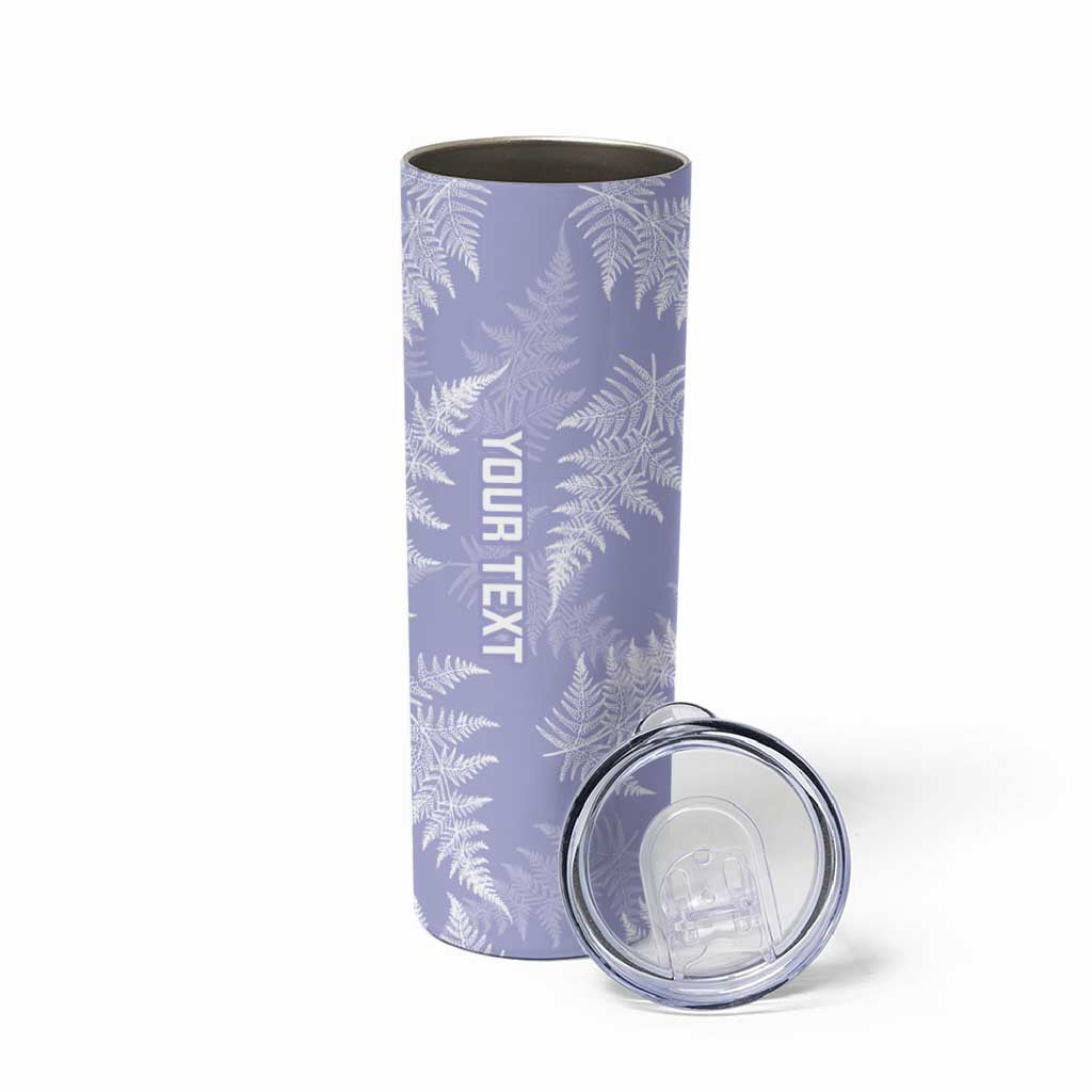 New Zealand Silver Fern Rugby Custom Skinny Tumbler Go Aotearoa Champions Purple Version LT14 - Polynesian Pride