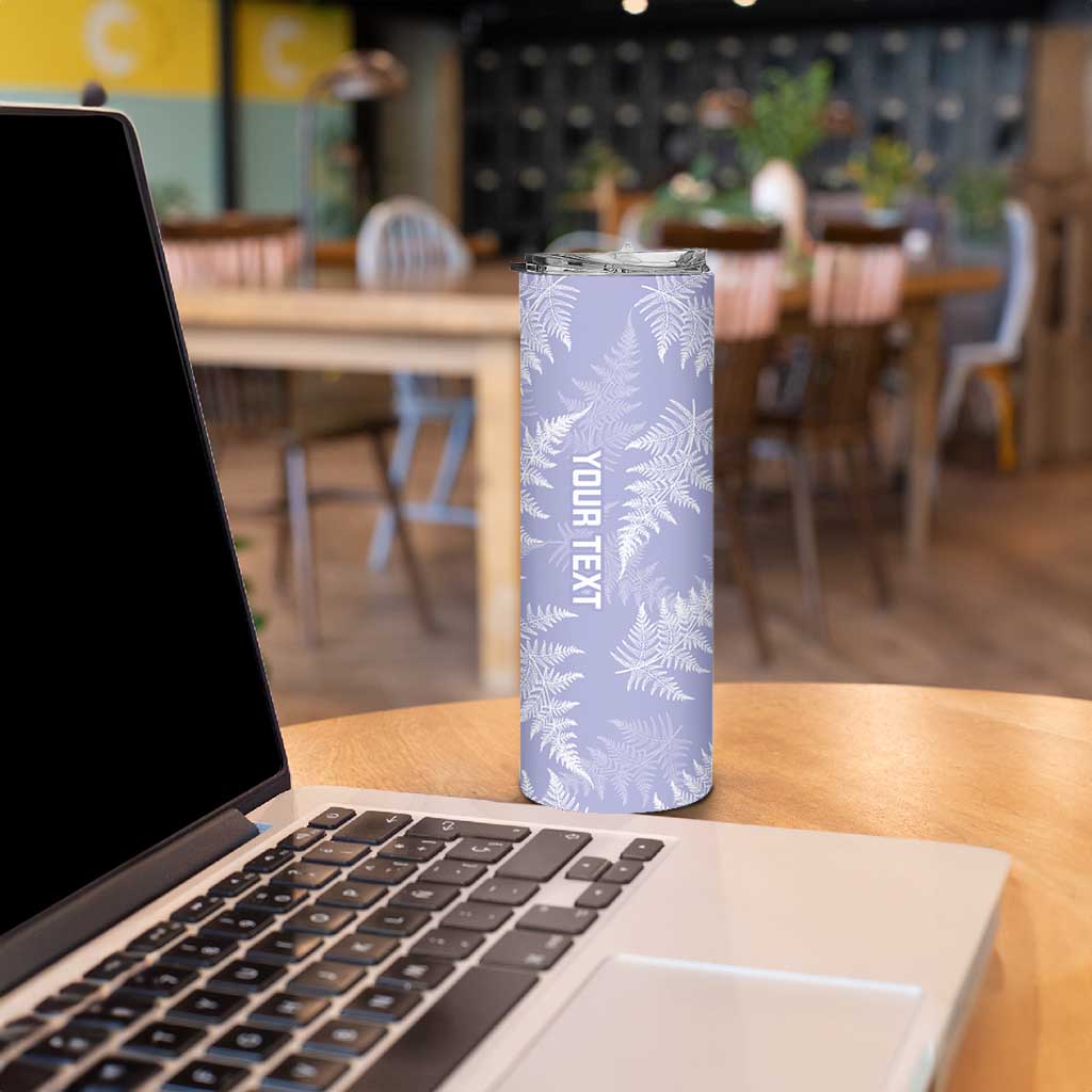 New Zealand Silver Fern Rugby Custom Skinny Tumbler Go Aotearoa Champions Purple Version LT14 - Polynesian Pride
