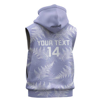 New Zealand Silver Fern Rugby Custom Sleeveless Zip Hoodie Go Aotearoa Champions Purple Version - Polynesian Pride