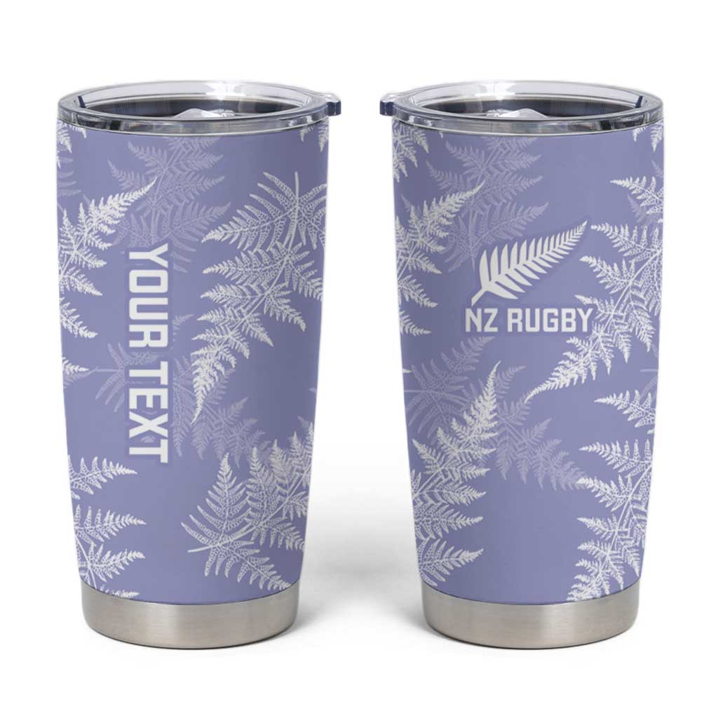 New Zealand Silver Fern Rugby Custom Tumbler Cup Go Aotearoa Champions Purple Version - Polynesian Pride