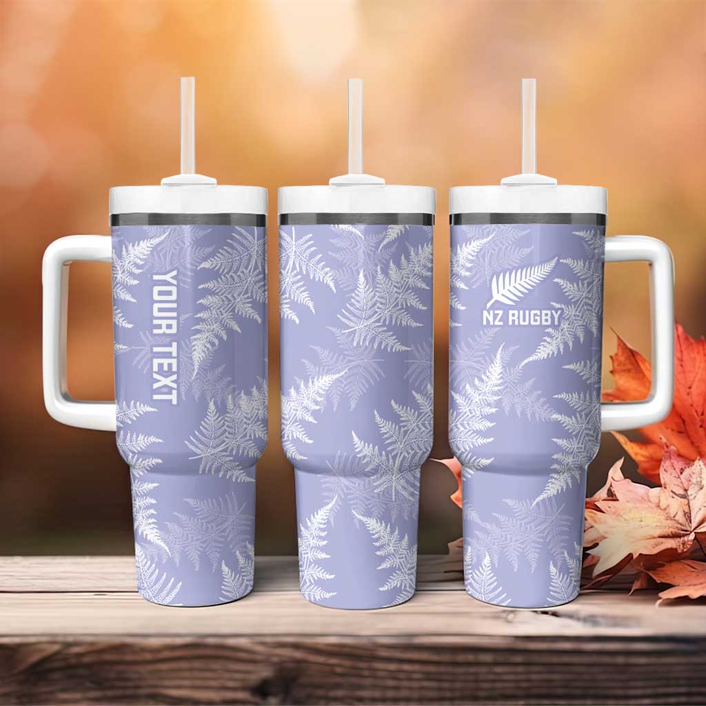 New Zealand Silver Fern Rugby Custom Tumbler With Handle Go Aotearoa Champions Purple Version - Polynesian Pride
