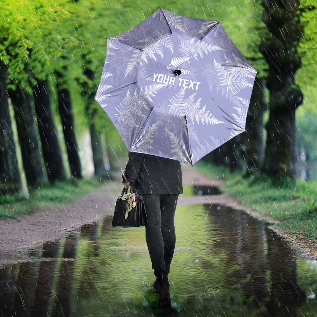 New Zealand Silver Fern Rugby Custom Umbrella Go Aotearoa Champions Purple Version - Polynesian Pride