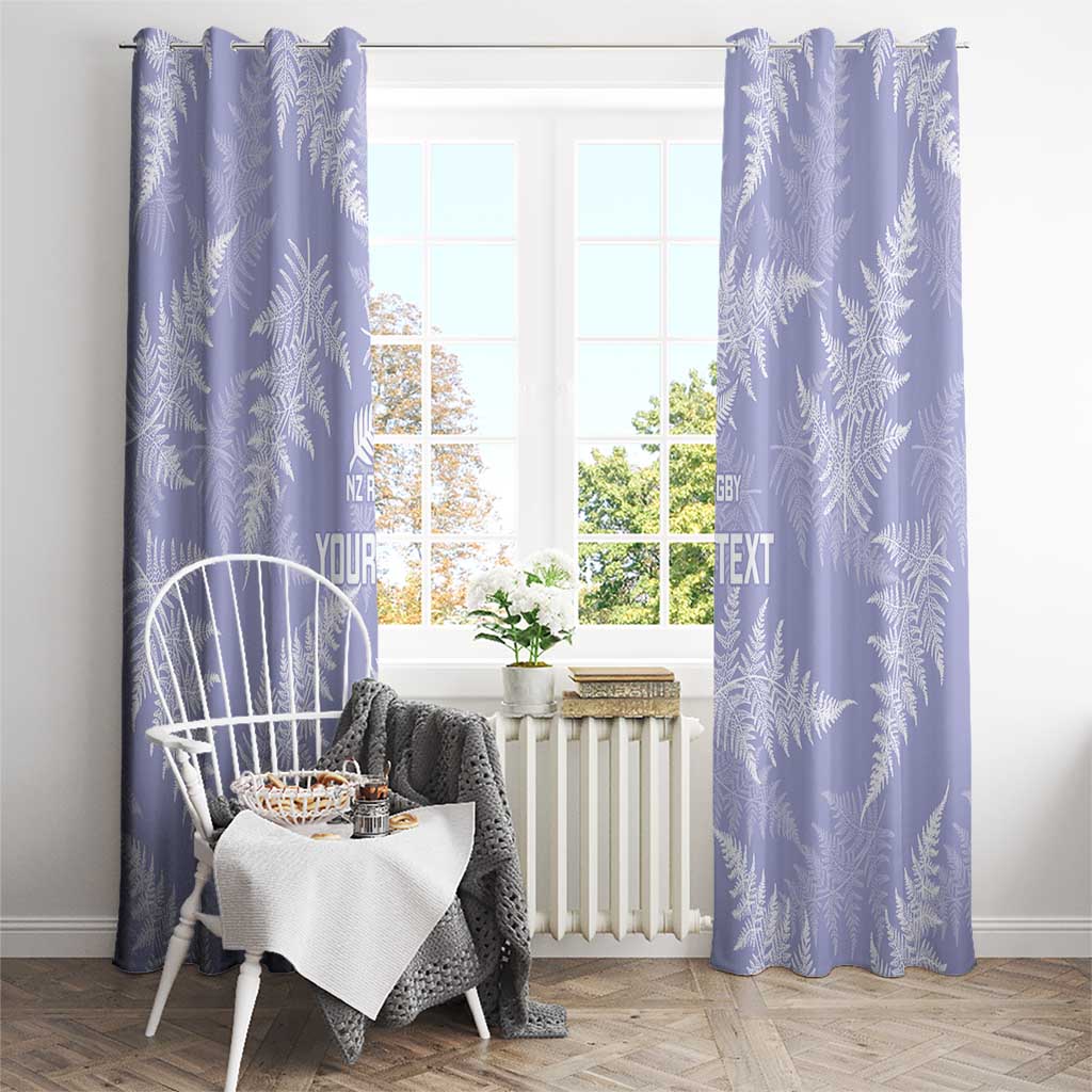 New Zealand Silver Fern Rugby Custom Window Curtain Go Aotearoa Champions Purple Version - Polynesian Pride