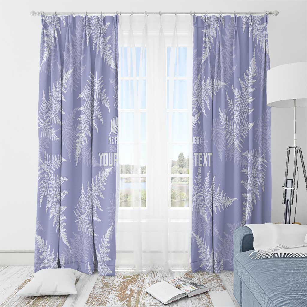 New Zealand Silver Fern Rugby Custom Window Curtain Go Aotearoa Champions Purple Version - Polynesian Pride