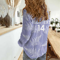New Zealand Silver Fern Rugby Custom Women Casual Shirt Go Aotearoa Champions Purple Version LT14 - Polynesian Pride