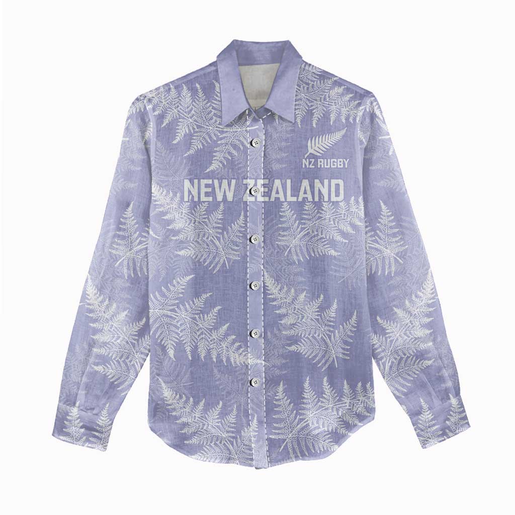 New Zealand Silver Fern Rugby Custom Women Casual Shirt Go Aotearoa Champions Purple Version LT14 - Polynesian Pride