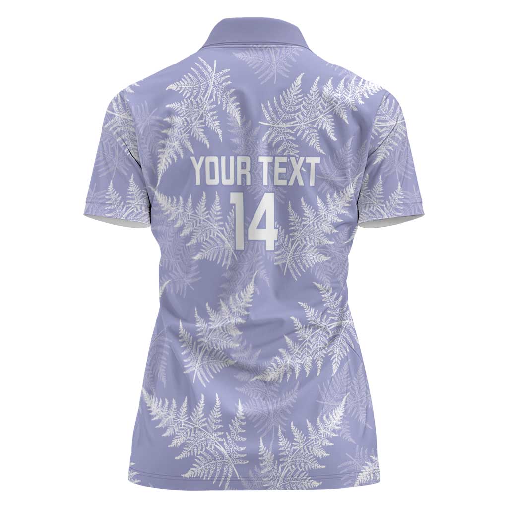 New Zealand Silver Fern Rugby Custom Women Polo Shirt Go Aotearoa Champions Purple Version LT14 - Polynesian Pride