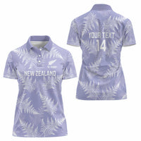 New Zealand Silver Fern Rugby Custom Women Polo Shirt Go Aotearoa Champions Purple Version LT14 - Polynesian Pride