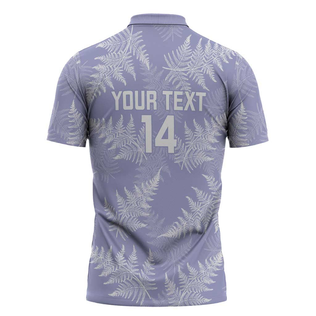 New Zealand Silver Fern Rugby Custom Zipper Polo Shirt Go Aotearoa Champions Purple Version - Polynesian Pride
