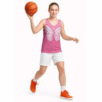 New Zealand Breast Cancer Awareness Basketball Jersey Maori Butterfly Pink Ribbon LT14 - Polynesian Pride