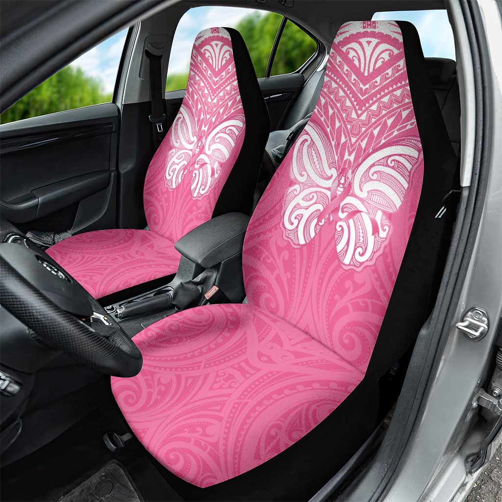 New Zealand Breast Cancer Awareness Car Seat Cover Maori Butterfly Pink Ribbon LT14 - Polynesian Pride
