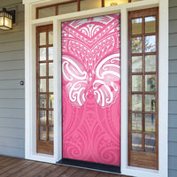 New Zealand Breast Cancer Awareness Door Cover Maori Butterfly Pink Ribbon LT14 - Polynesian Pride