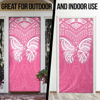 New Zealand Breast Cancer Awareness Door Cover Maori Butterfly Pink Ribbon LT14 - Polynesian Pride
