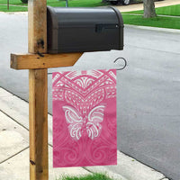 New Zealand Breast Cancer Awareness Garden Flag Maori Butterfly Pink Ribbon LT14 - Polynesian Pride