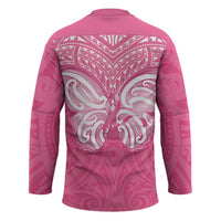 New Zealand Breast Cancer Awareness Hockey Jersey Maori Butterfly Pink Ribbon LT14 - Polynesian Pride