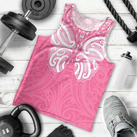 New Zealand Breast Cancer Awareness Men Tank Top Maori Butterfly Pink Ribbon LT14 - Polynesian Pride