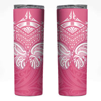 New Zealand Breast Cancer Awareness Skinny Tumbler Maori Butterfly Pink Ribbon LT14 Pink - Polynesian Pride