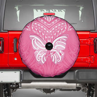 New Zealand Breast Cancer Awareness Spare Tire Cover Maori Butterfly Pink Ribbon LT14 - Polynesian Pride