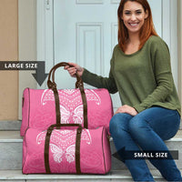 New Zealand Breast Cancer Awareness Travel Bag Maori Butterfly Pink Ribbon - Polynesian Pride