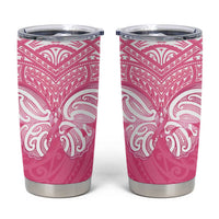 New Zealand Breast Cancer Awareness Tumbler Cup Maori Butterfly Pink Ribbon LT14 Pink - Polynesian Pride