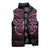 New Zealand Breast Cancer Awareness Sleeveless Puffer Jacket Maori Butterfly Pink Ribbon Black Version - Polynesian Pride