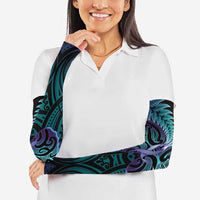Suicide Prevention New Zealand Arm Sleeves Aotearoa Maori Butterfly Mix Silver Fern - Polynesian Pride