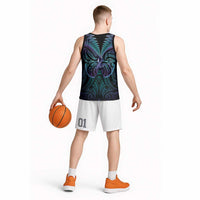 Suicide Prevention New Zealand Basketball Jersey Aotearoa Maori Butterfly Mix Silver Fern LT14 - Polynesian Pride