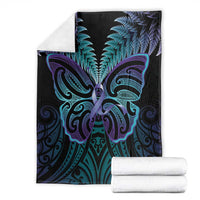 Suicide Prevention New Zealand Blanket Aotearoa Maori Butterfly Mix Silver Fern - Polynesian Pride