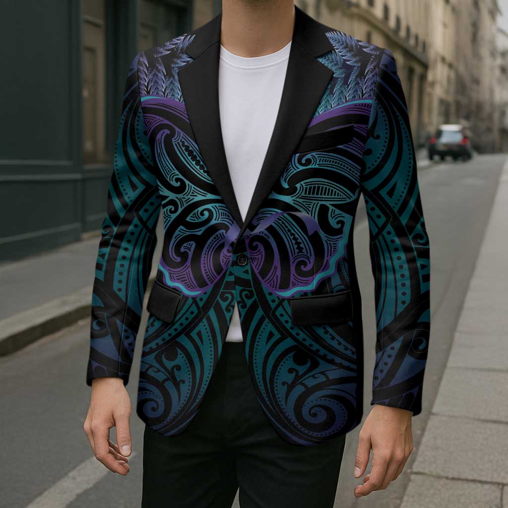 Suicide Prevention New Zealand Blazer Aotearoa Maori Butterfly Mix Silver Fern - Polynesian Pride
