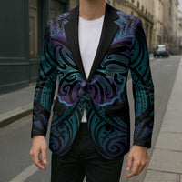 Suicide Prevention New Zealand Blazer Aotearoa Maori Butterfly Mix Silver Fern - Polynesian Pride