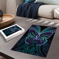 Suicide Prevention New Zealand Puzzle Aotearoa Maori Butterfly Mix Silver Fern - Polynesian Pride