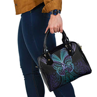 Suicide Prevention New Zealand Shoulder Handbag Aotearoa Maori Butterfly Mix Silver Fern - Polynesian Pride