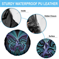 Suicide Prevention New Zealand Spare Tire Cover Aotearoa Maori Butterfly Mix Silver Fern - Polynesian Pride