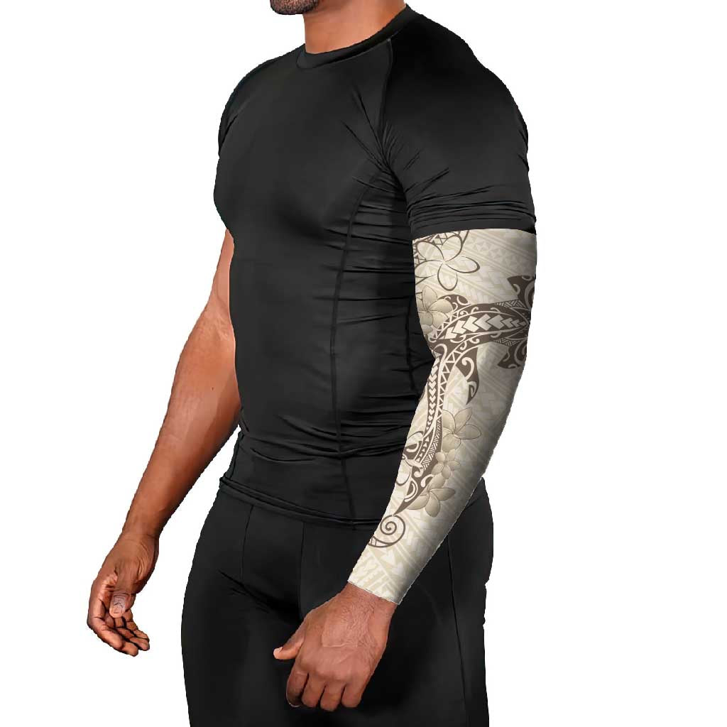 Beige Hawaii Arm Sleeves Hammerhead Shark Tattoo Curve Polynesian - Polynesian Pride