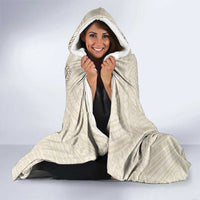 Beige Hawaii Hooded Blanket Hammerhead Shark Tattoo Curve Polynesian - Polynesian Pride