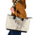Beige Hawaii Leather Tote Bag Hammerhead Shark Tattoo Curve Polynesian - Polynesian Pride