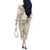 Beige Hawaii Off The Shoulder Long Sleeve Dress Hammerhead Shark Tattoo Curve Polynesian - Polynesian Pride