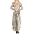 Beige Hawaii Summer Maxi Dress Hammerhead Shark Tattoo Curve Polynesian - Polynesian Pride