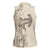 Beige Hawaii Women Sleeveless Polo Shirt Hammerhead Shark Tattoo Curve Polynesian - Polynesian Pride